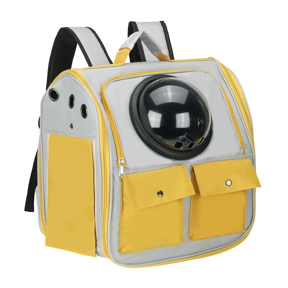 Pet Portable Travel Backpack Carrier for Small Cat Pet Dog Yellow